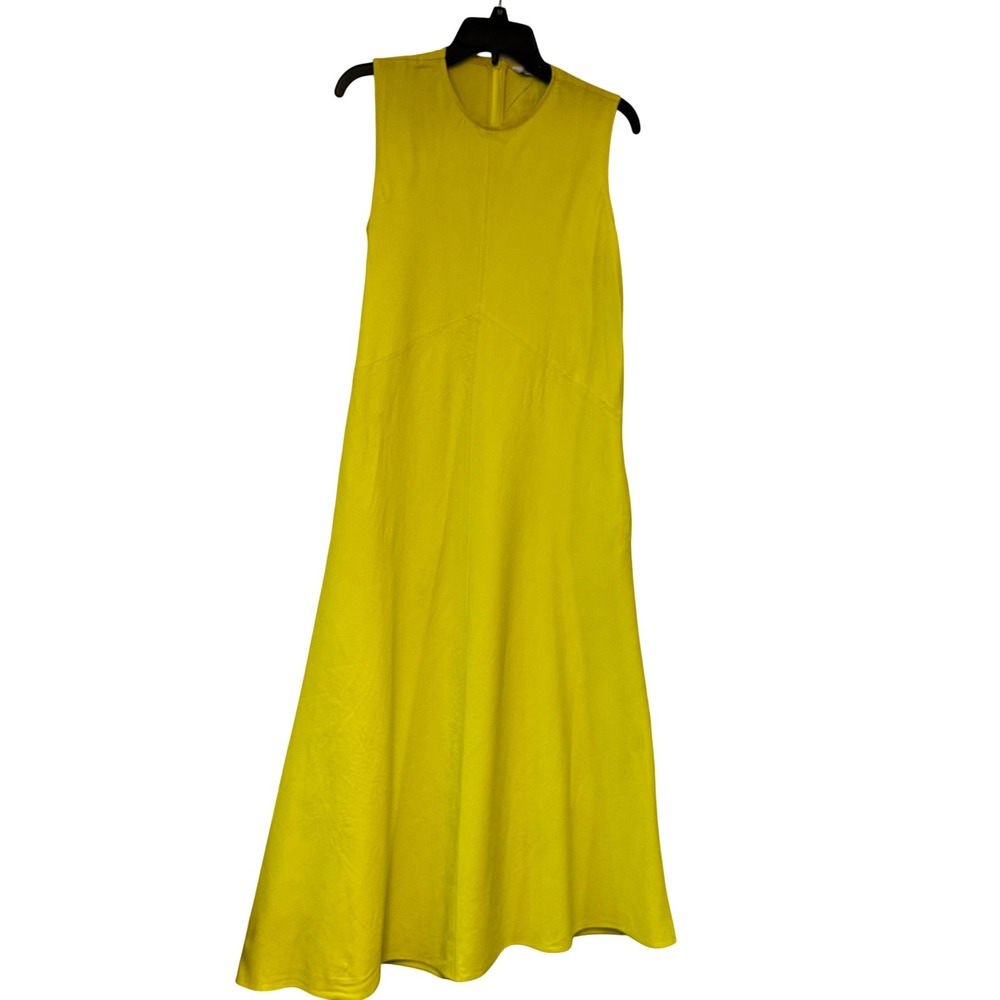 Zara Yellow Sleeveless Midi Dress